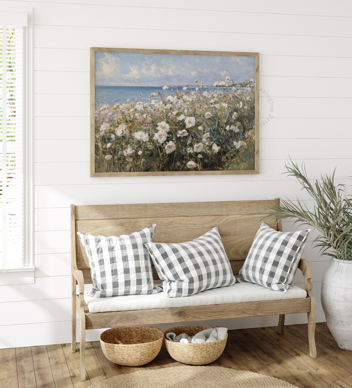 Coastal Wildflower Field Landscape, Vintage Art Print - Image 7