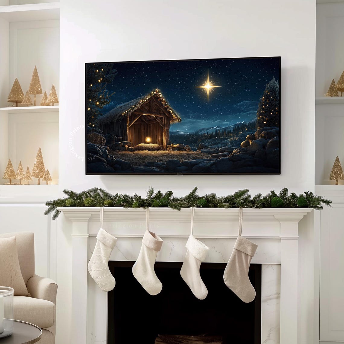 Nativity Star Christmas Tv Art Frame Tv Art Winter Holiday Decor Christmas Star Tv Art Christian Tv Art Nativity Painting Art 954 - Image 8