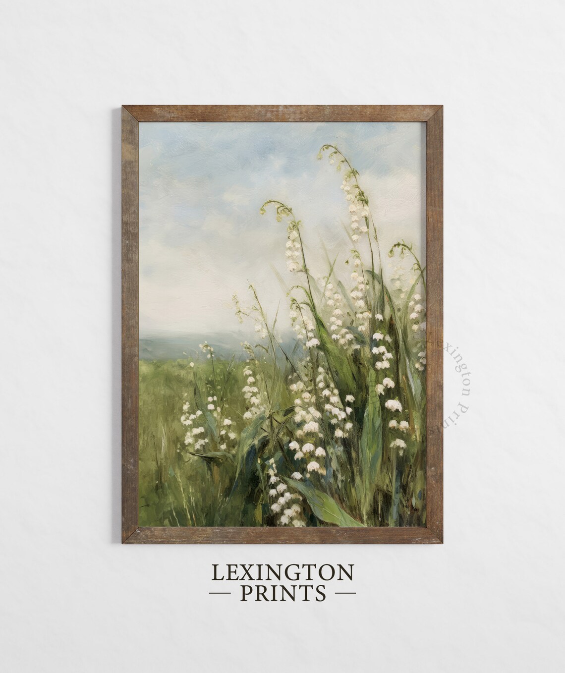 Lily of the Valley Meadow Spring Wildflower Oil Painting Poster - Image 5