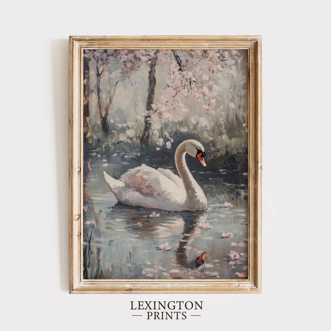 White Swan Vintage Nursery Romantic Wall Art Print - Image 8