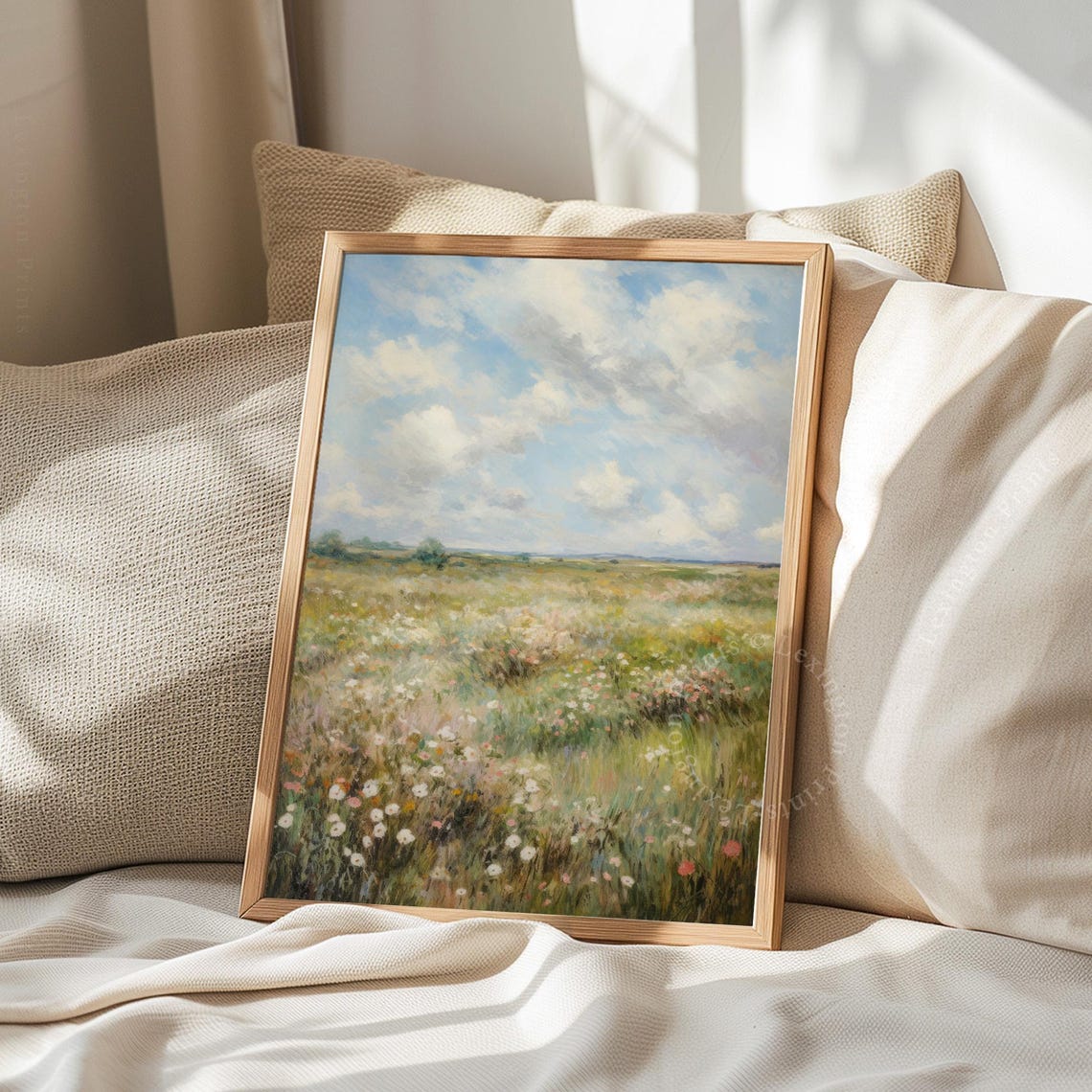 Wildflower Meadow Landscape Impressionist Spring Painting Art Poster - Image 8