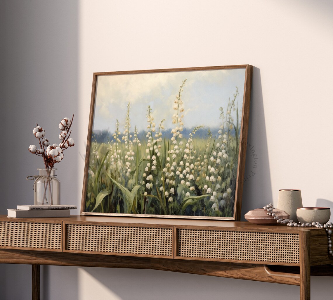 Lily of the Valley Meadow Vintage Spring Floral Painting Poster - Image 7