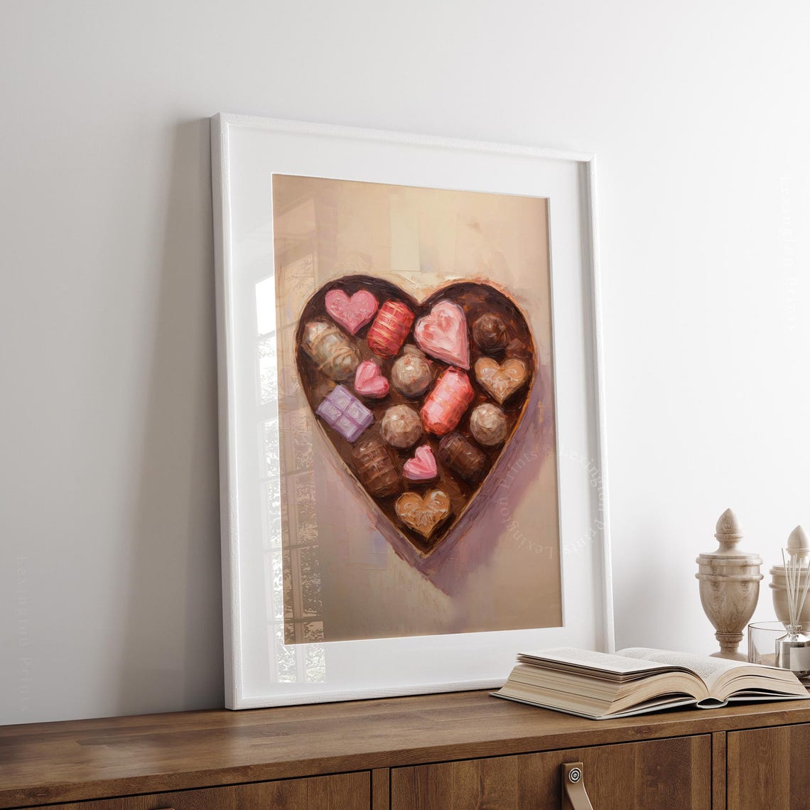 Heart Shaped Chocolate Box Assorted Candies Valentine Wall Art - Image 4