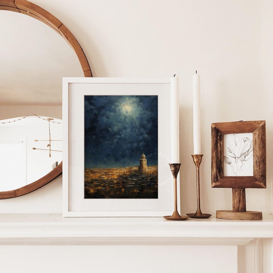 Christmas Star Over Bethlehem Christian Wall Art Christian Cross Art Christmas Wall Art Christian Print Oil Painting Christian Jesus Art 394 - Image 7