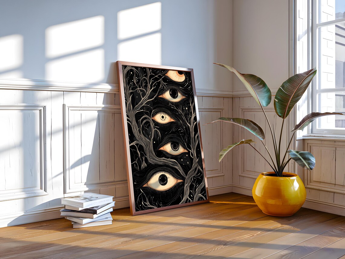 Dark Surreal Eyes Black Branch Gothic Fantasy Eye Art Poster - Image 2