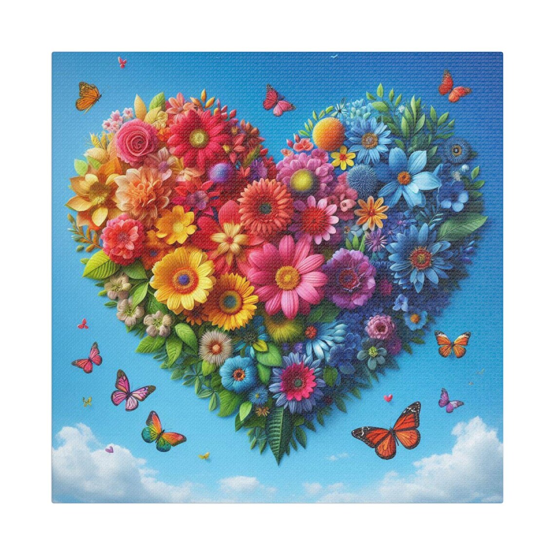 Floral Heart Art, Love Nature Lovers Gift - Image 2