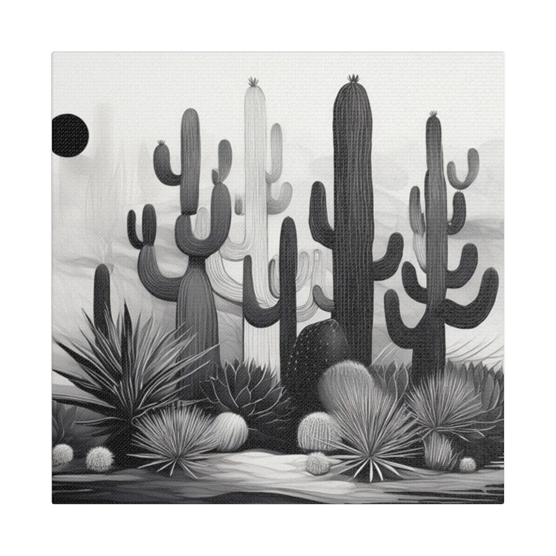 Desert Cactus Wall Art Print Monochrome Decor Minimalist Home Decor Modern Art Piece Cactus Lover Gift Wall Decoration - Image 3