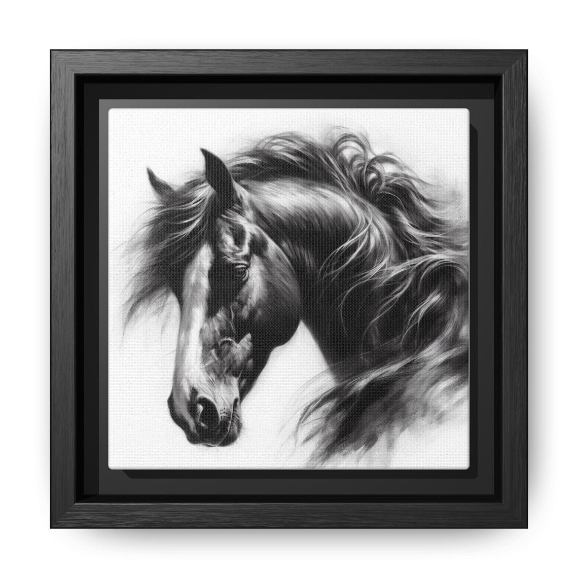 Elegant Horse Portrait Art, Equestrian Decor Gift