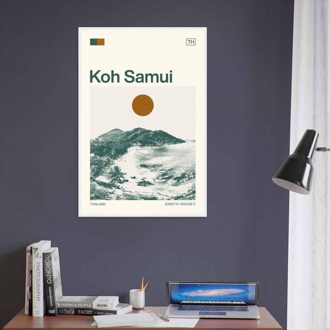 Koh Samui Thailand Beach Palm Island Minimalist Travel Art Poster - Image 3