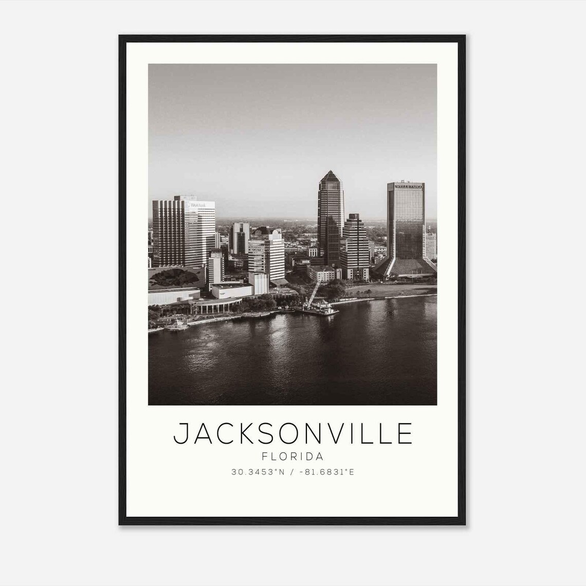 Jacksonville Florida Minimalist Travel Poster Print - Image 3