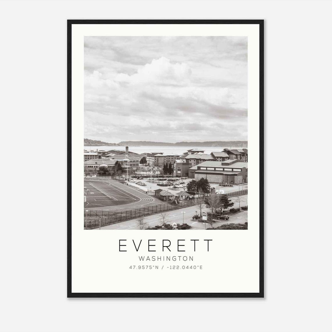 Everett Washington Waterfront Harbor Sports Field Photo Poster