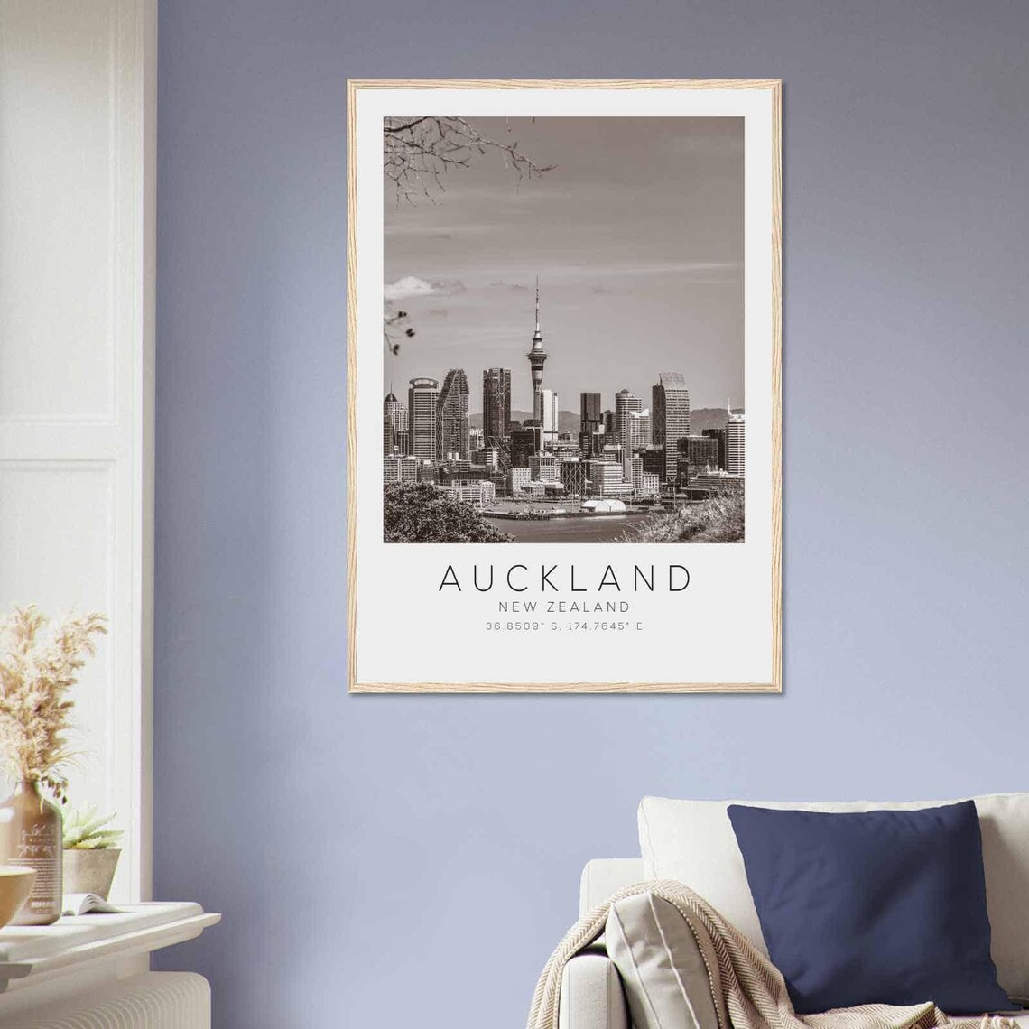 Auckland New Zealand Minimalist Travel Poster Print - Image 2