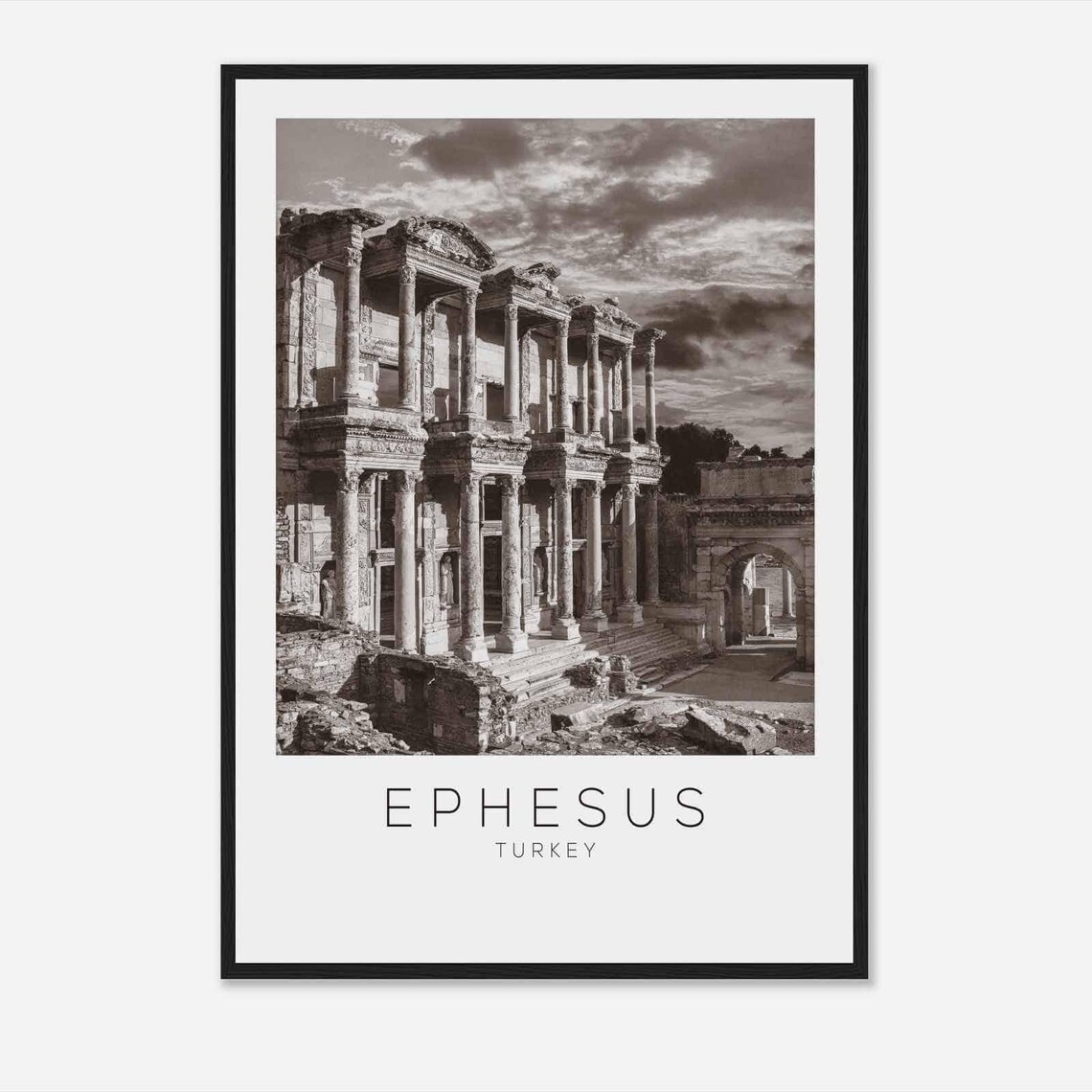 Ephesus Turkey Minimalist Travel Poster Print