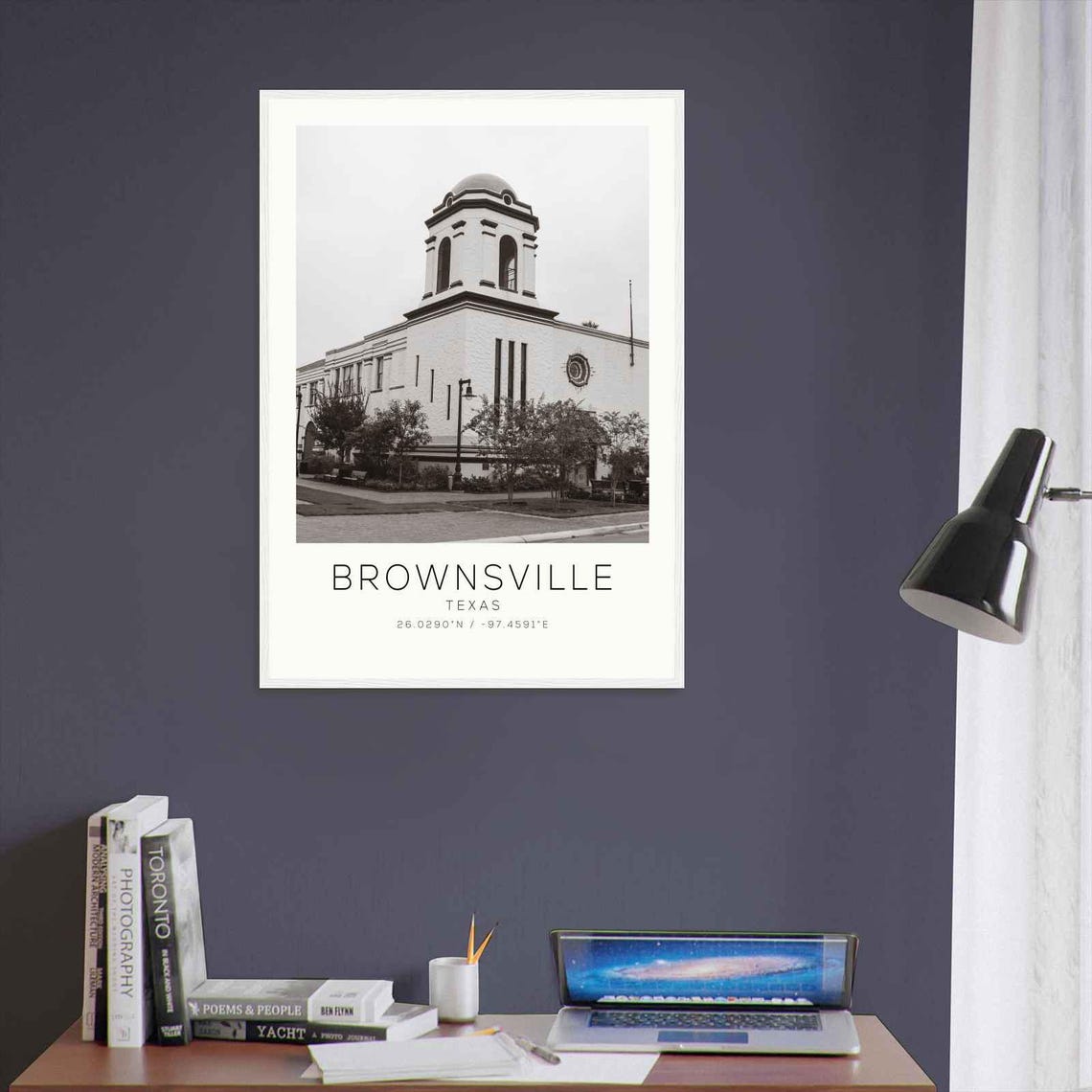 Brownsville Texas Photo Travel Poster Brownsville Travel Print Minimalist Travel Print - Image 3