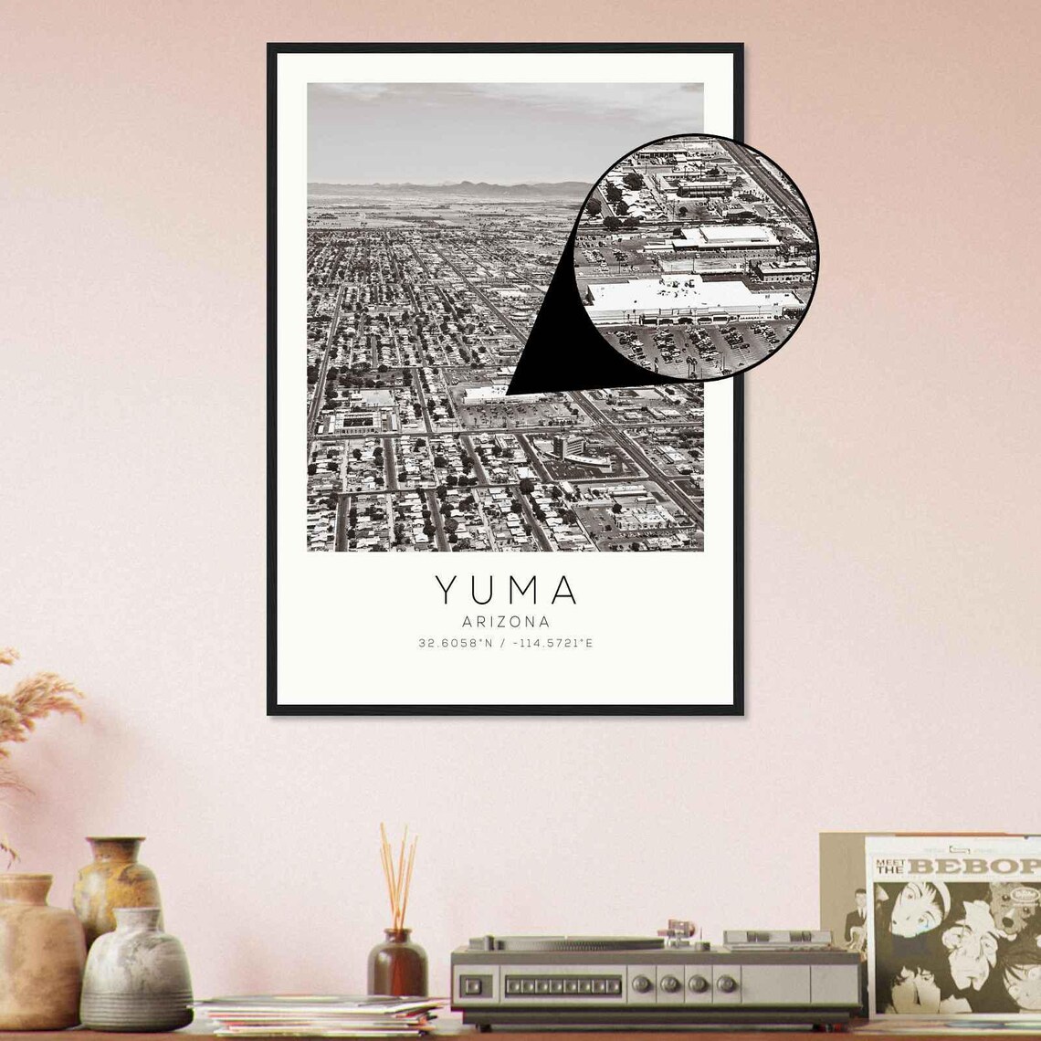 Yuma Arizona Desert City Aerial Grid Panorama Photo Travel Poster - Image 4