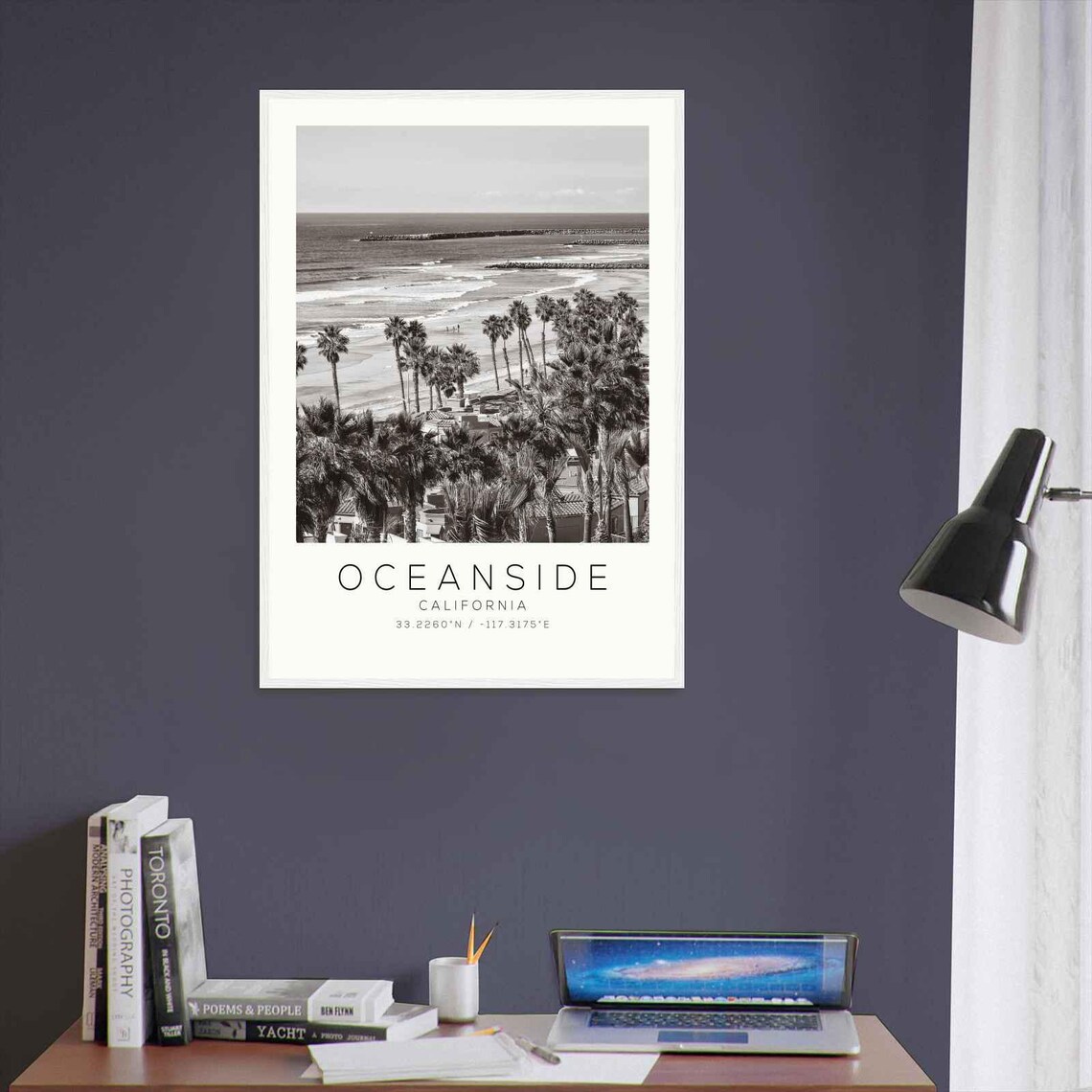 Oceanside California Photo Minimalist Travel Poster - Image 3