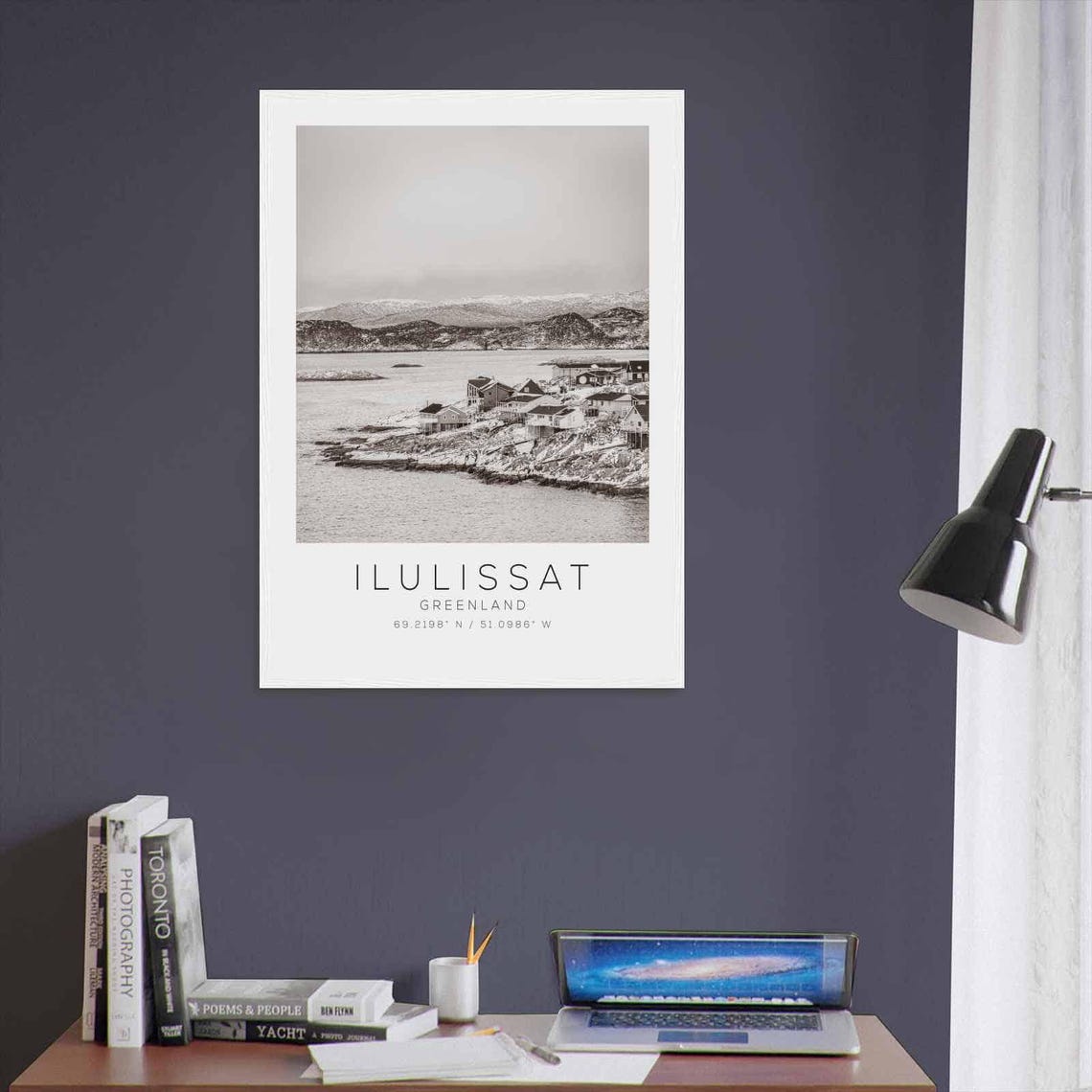Ilulissat Greenland Travel Photo Poster Bw Ilulissat Travel Print Minimalist Travel Poster Print - Image 3