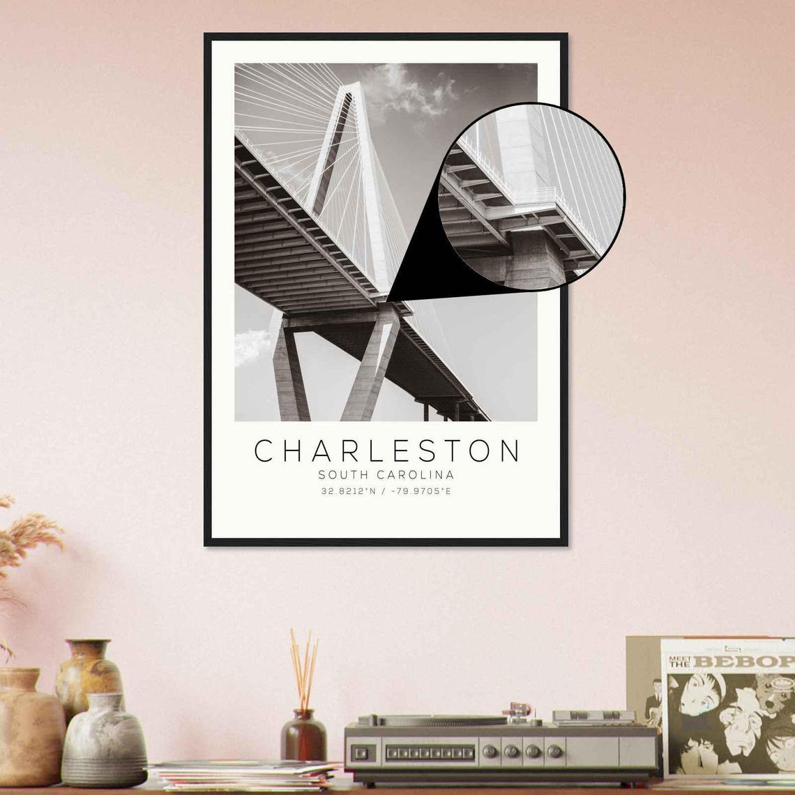 Charleston South Carolina Ds3 Photo Travel Poster Charleston South Carolina Travel Print Minimalist Travel Print - Image 4