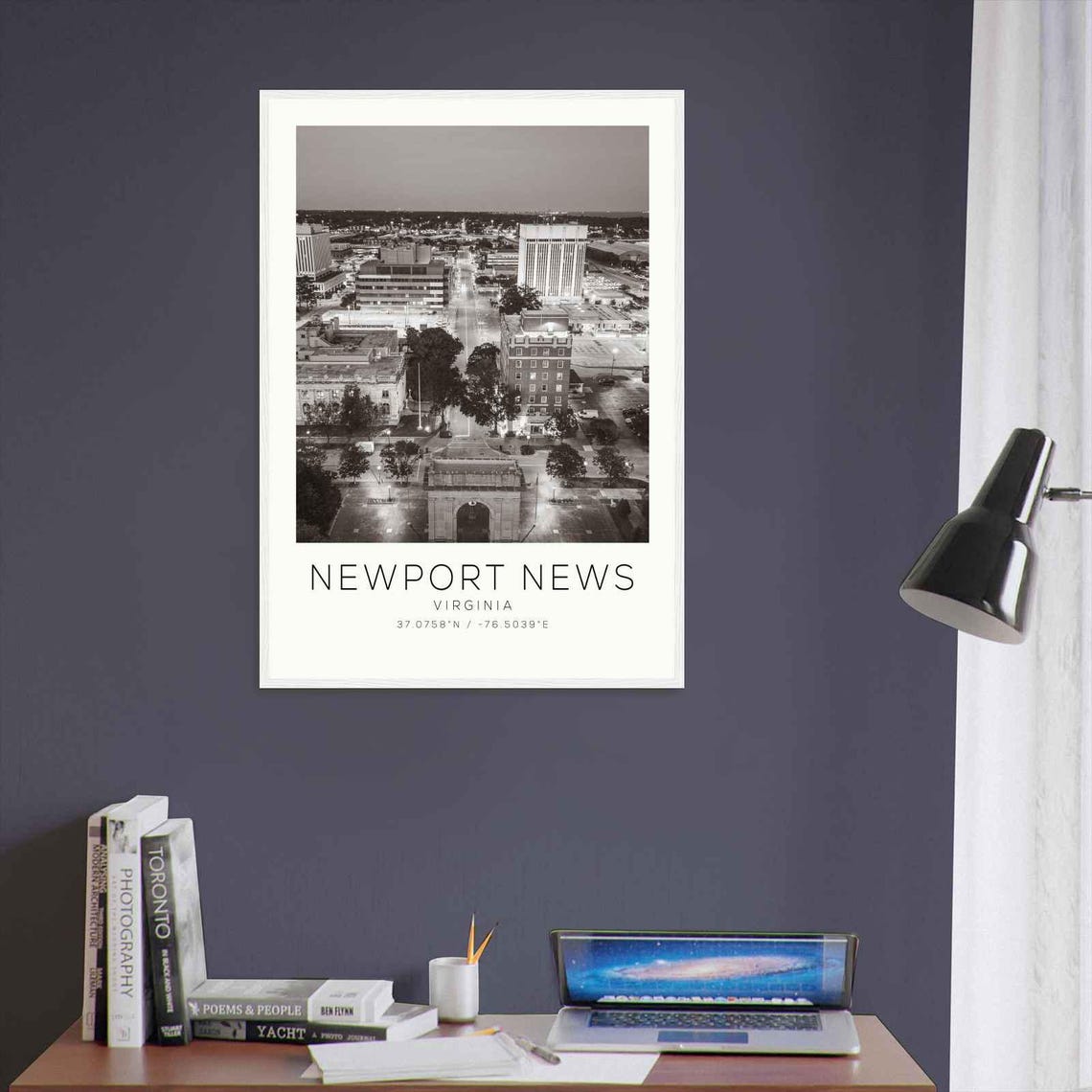 Newport News Virginia Photo Travel Poster Newport News Travel Print Minimalist Travel Print Ds2 - Image 3