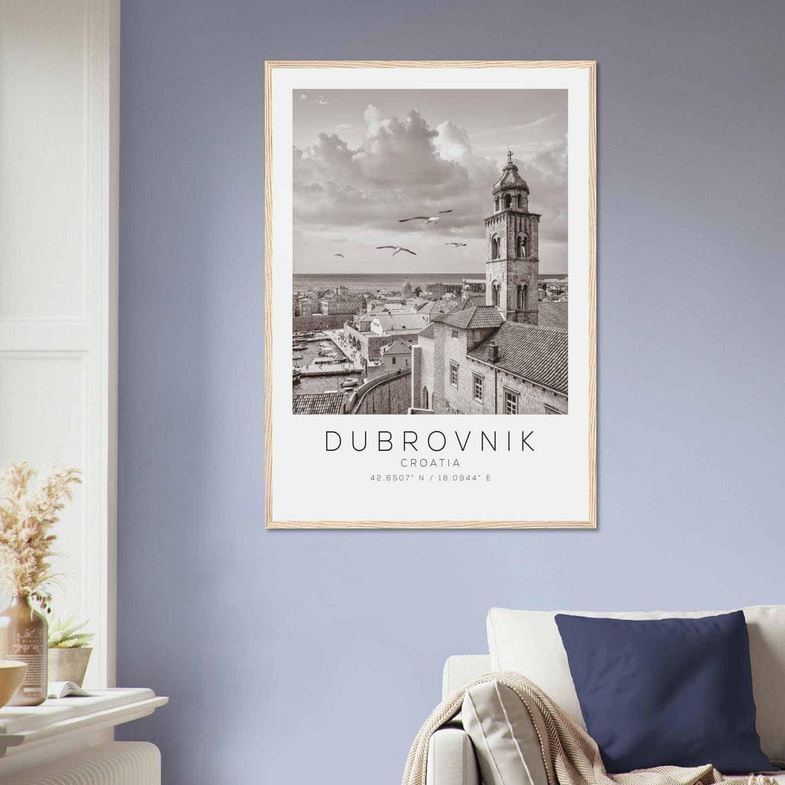 Dubrovnik Croatia Black And White Bell Tower Photography Poster - Image 2