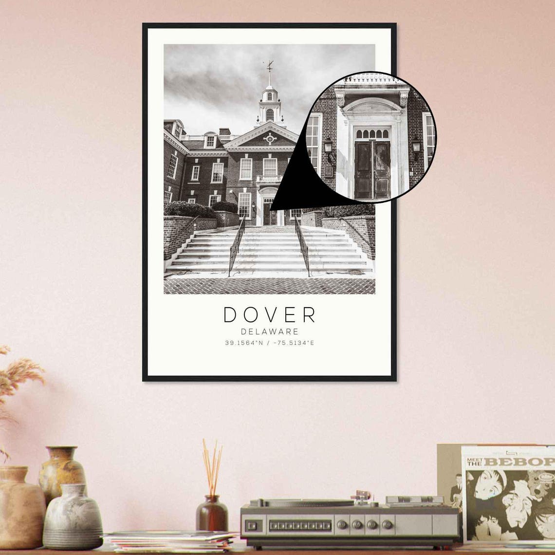 Dover Delaware Historic Brick Statehouse White Cupola Photo Poster - Image 4