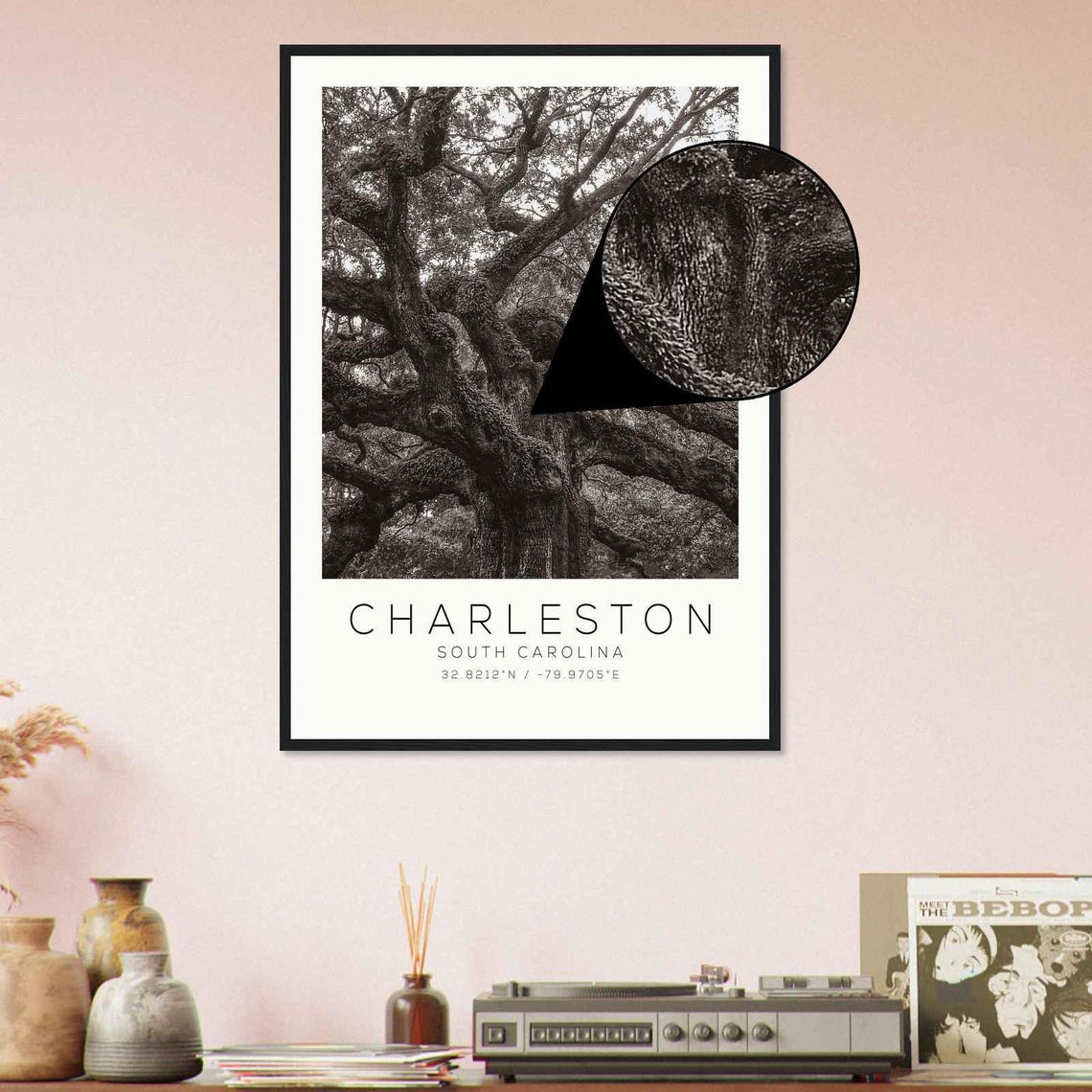 Charleston South Carolina Ancient Live Oak Tree Canopy Poster - Image 4