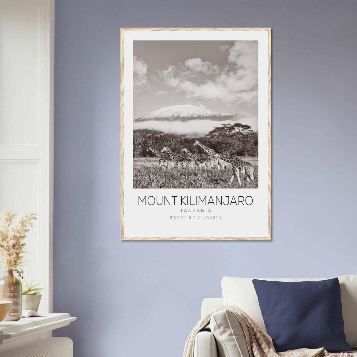 Mount Kilimanjaro Tanzania Minimalist Travel Poster - Image 2
