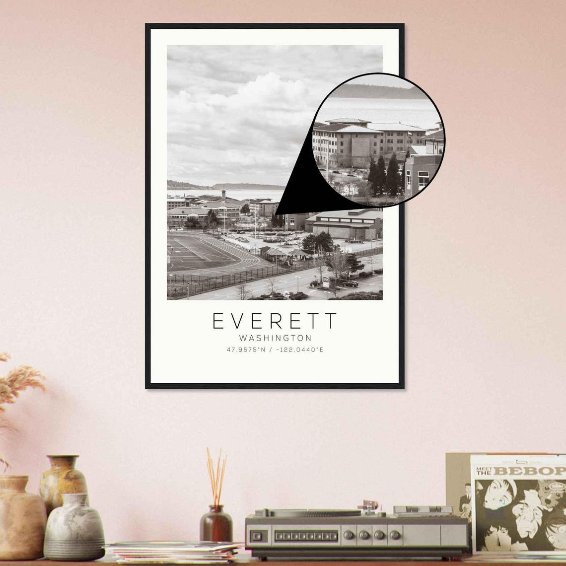 Everett Washington Waterfront Harbor Sports Field Photo Poster - Image 4