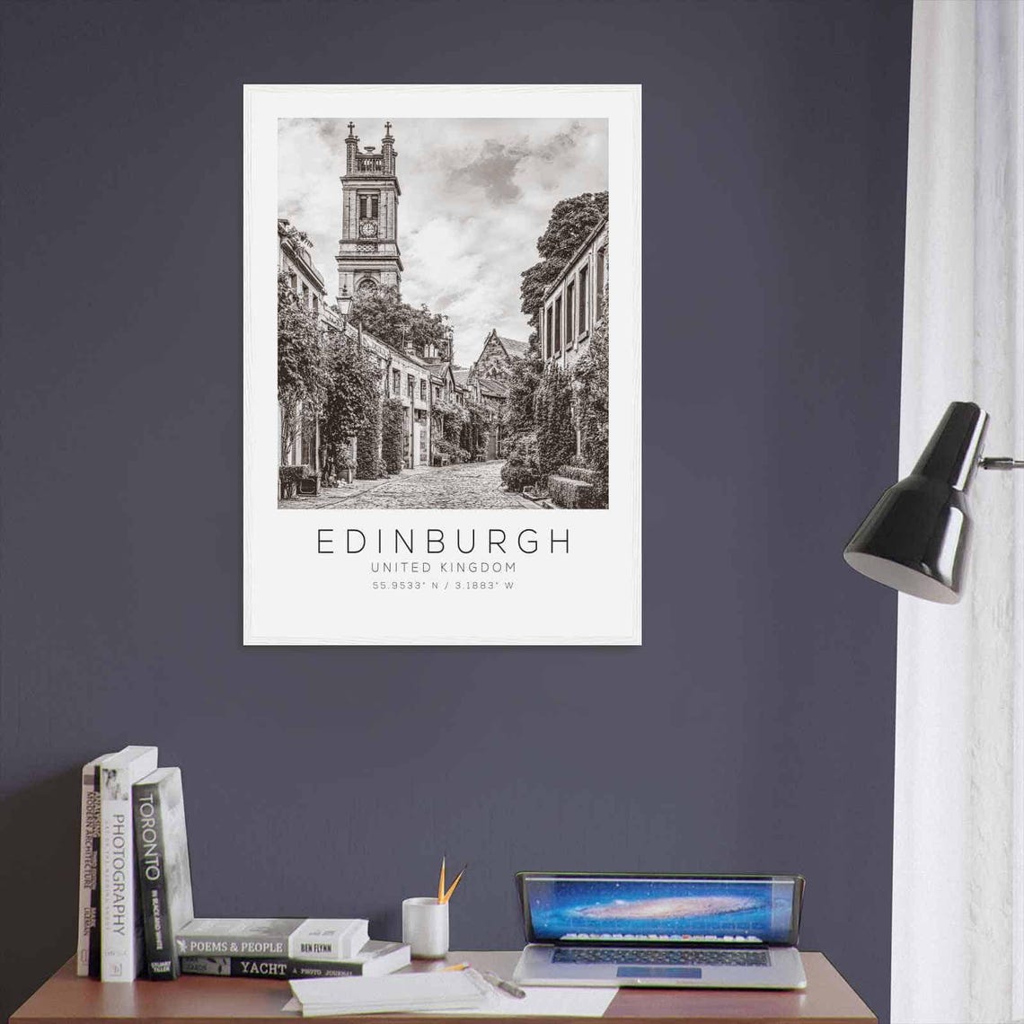Edinburgh United Kingdom Old Town Cobblestone Lane Photo Poster - Image 3
