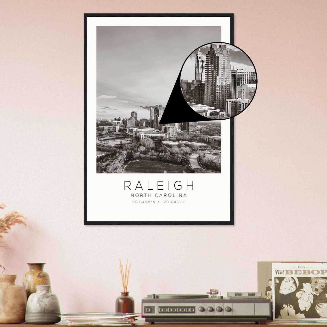 Raleigh North Carolina Ds2 Photo Travel Poster Raleigh North Carolina Travel Print Minimalist Travel Print - Image 4
