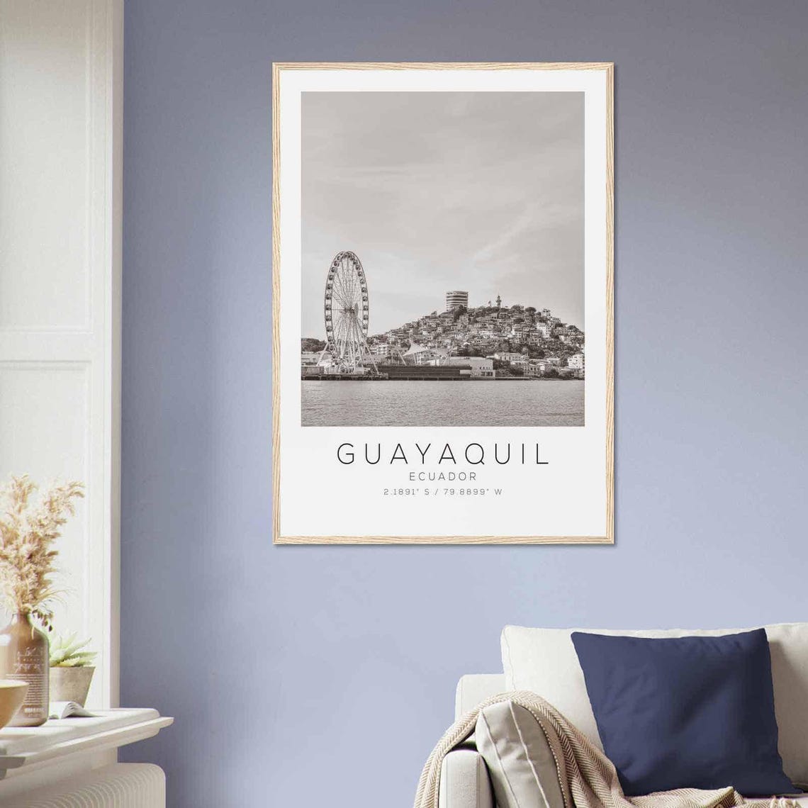 Guayaquil Ecuador Travel Photo Poster Bw Guayaquil Travel Print Minimalist Travel Poster Print - Image 2