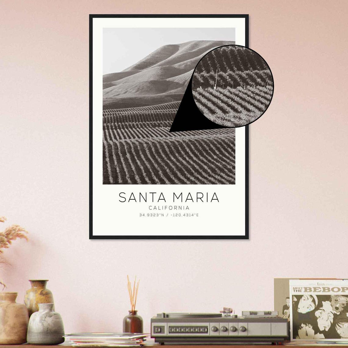 Santa Maria California Photo Travel Poster Santa Maria Travel Print Minimalist Travel Print - Image 4