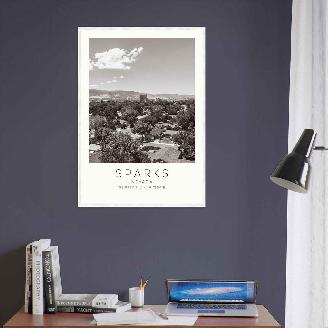 Sparks Nevada Suburban Skyline Mountains Minimalist Photo Poster - Image 3