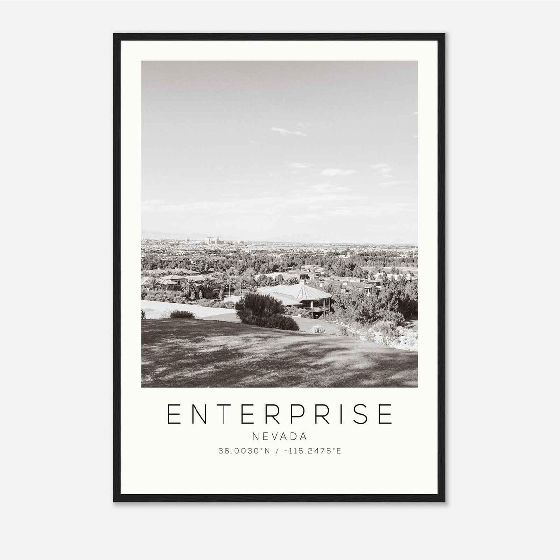 Enterprise Nevada Suburban Golf Course City Skyline Photo Poster