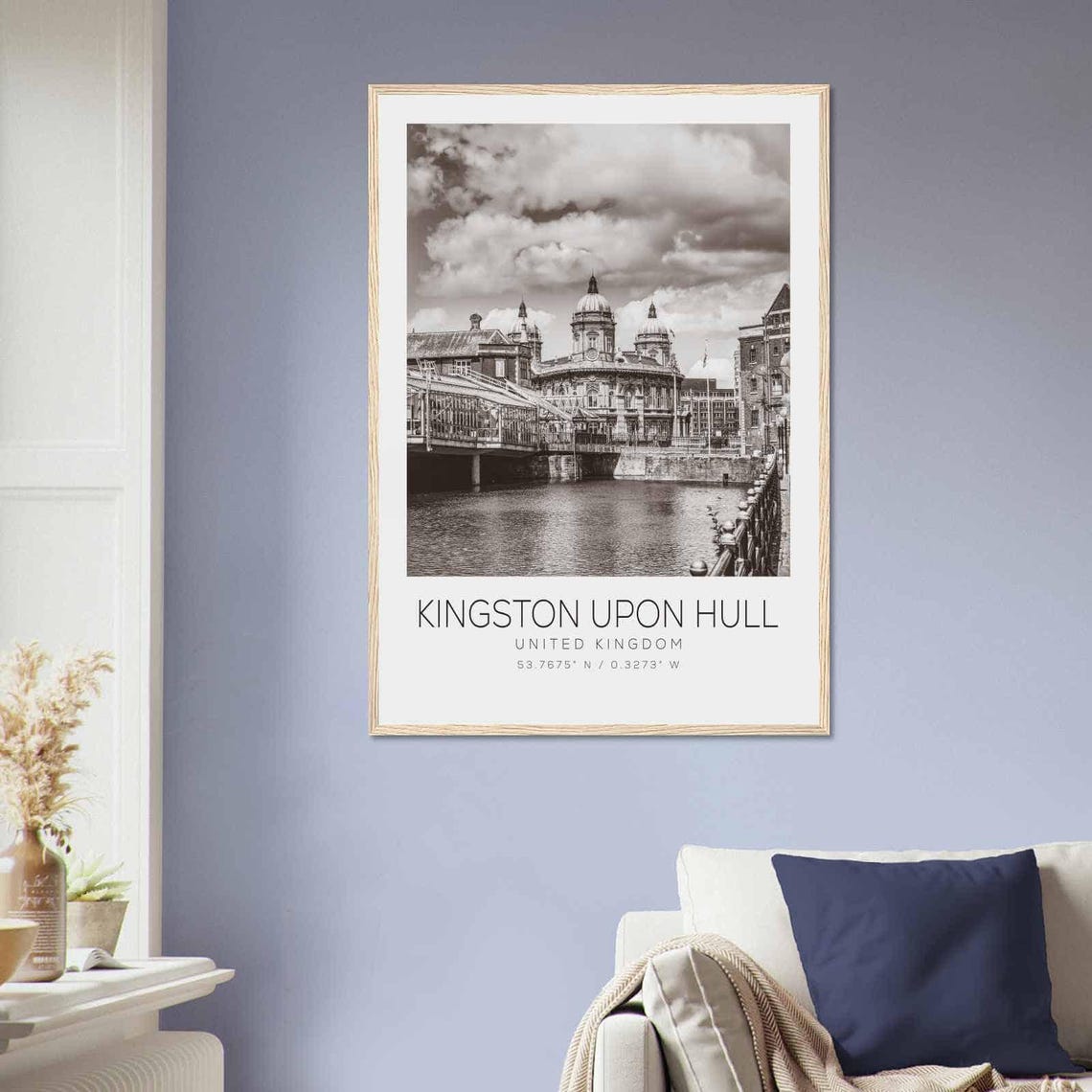 Kingston Upon Hull United Kingdom Travel Photo Poster Bw Kingston Upon Hull Travel Print Minimalist Travel Poster Print - Image 2