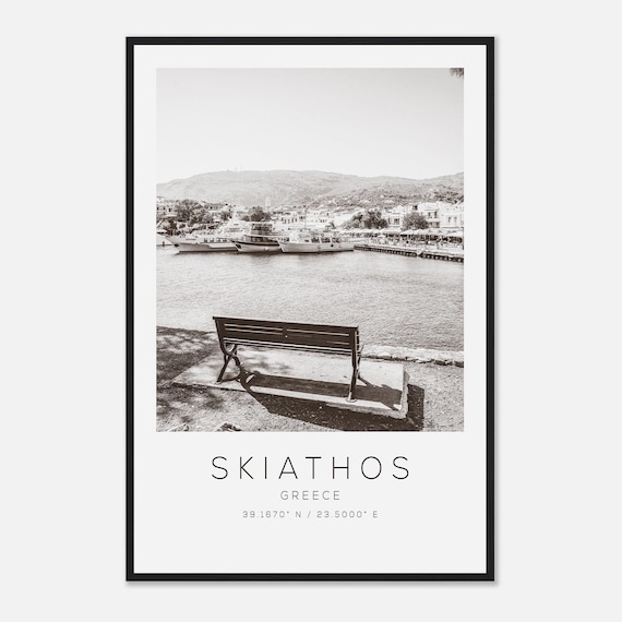 Skiathos Greece Travel Poster, Minimalist