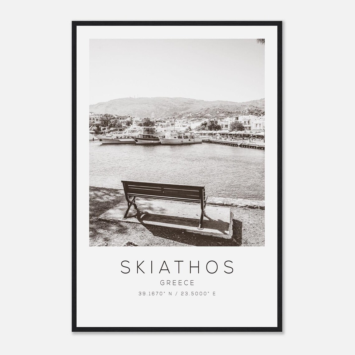 Skiathos Greece Travel Poster, Minimalist