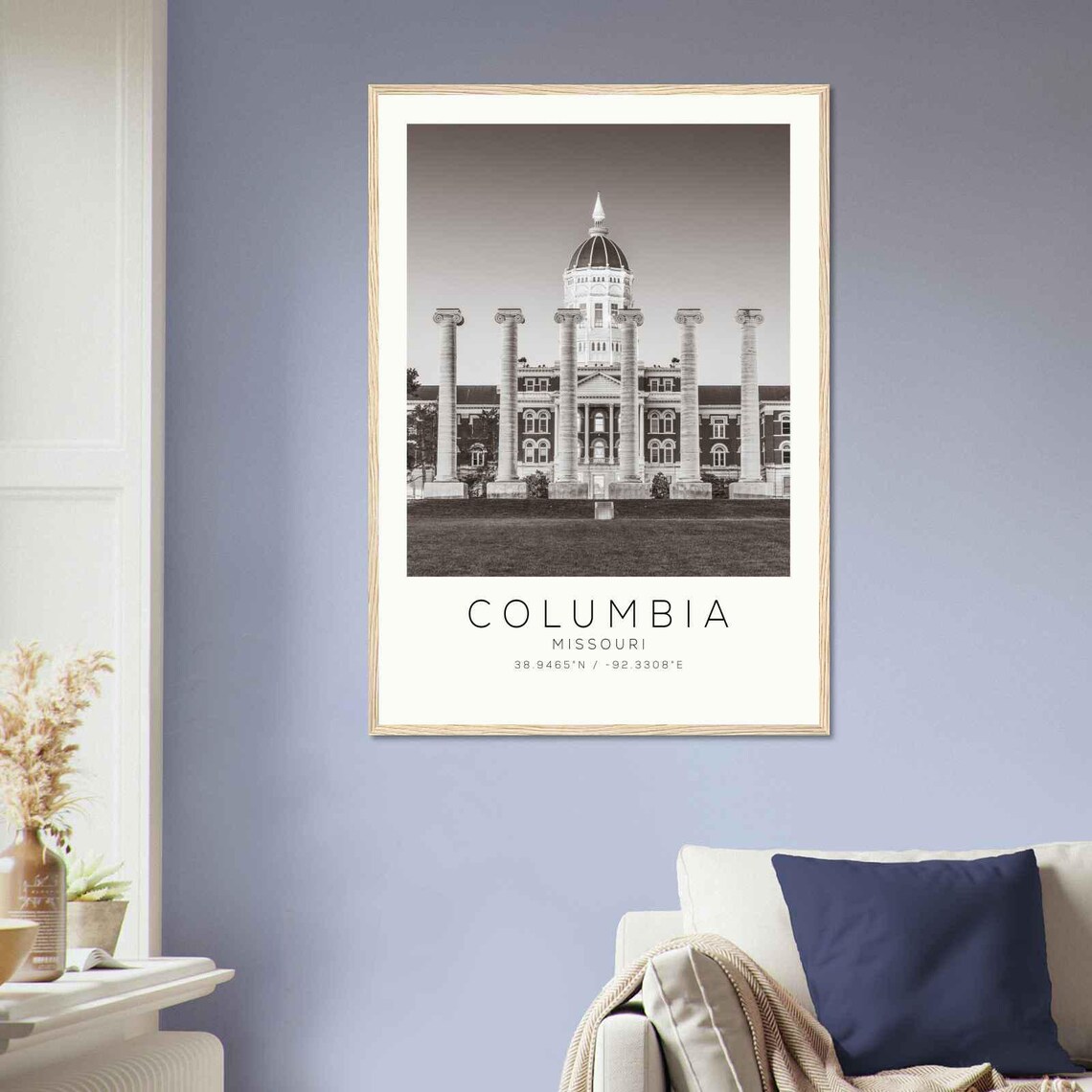 Columbia Missouri Mizzou Jesse Hall Historic Columns Photo Poster - Image 2