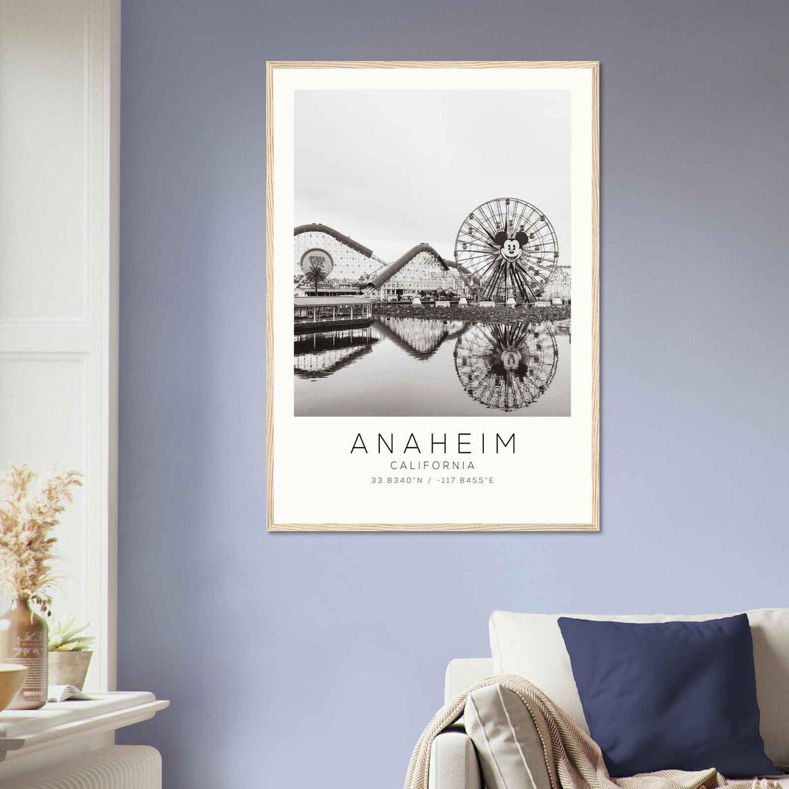 Anaheim California Photo Travel Poster Anaheim Travel Print Minimalist Travel Print Ds2 - Image 2