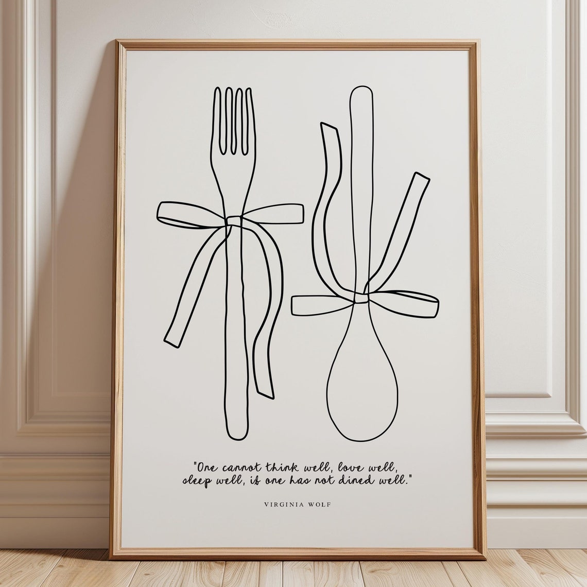 Fork And Spoon Kitchen Quote Virginia Wolf Dining Wall Art Poster - Image 2