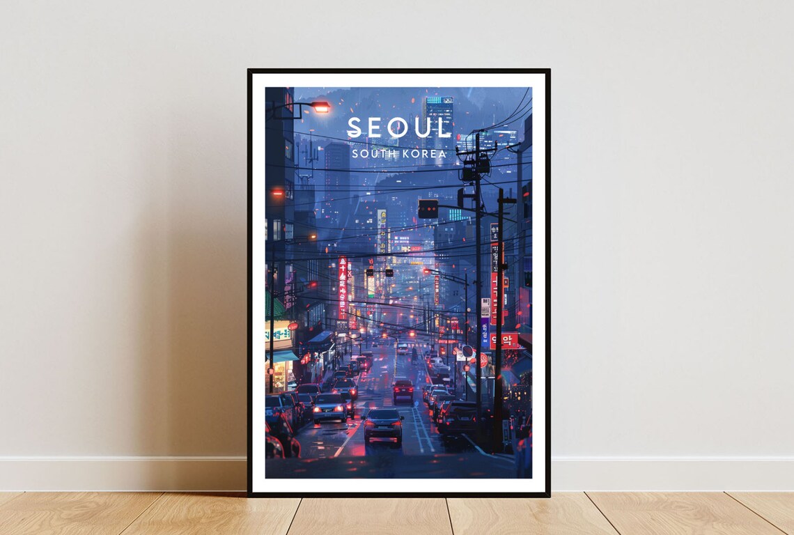 Seoul South Korea Travel Poster