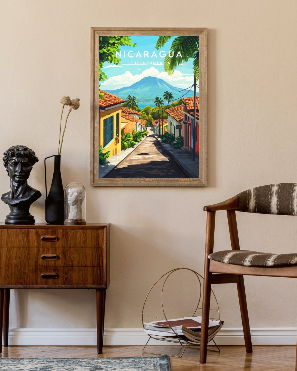 Nicaragua Travel Print Central America Nicaragua Poster Central America Poster Travel Wall Art Nicaragua Print Nicaragua Wall Art - Image 2