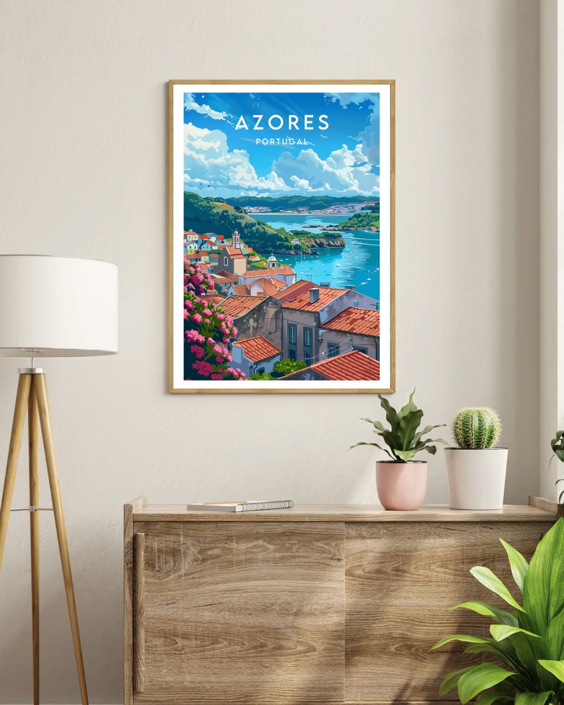 Azores Travel Print Portugal Azores Poster Portugal Poster Travel Wall Art Portugal Print Poster Portugal Europe Azores Portuguese - Image 3