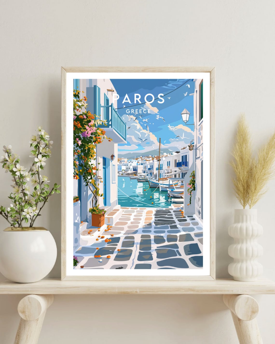 Paros Travel Poster, Greece Greek Islands Art Print - Image 4