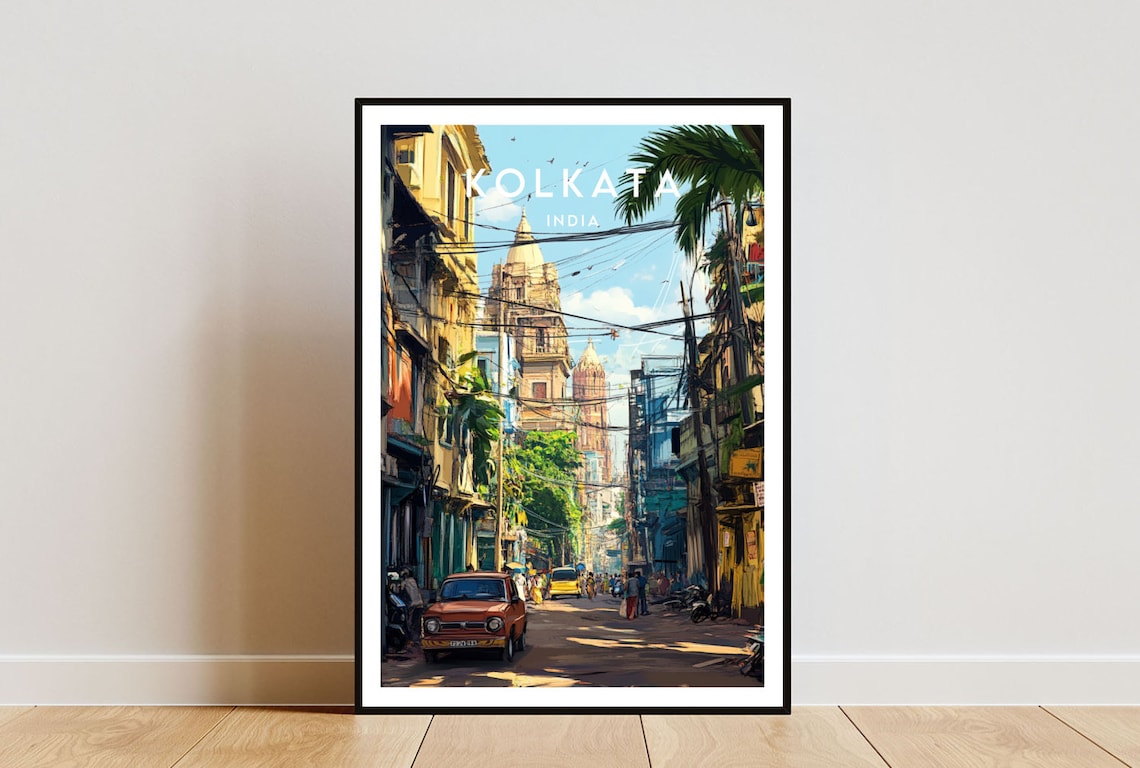 Kolkata Travel Print India Kolkata Poster India Poster Travel Wall Art India Print Bengal Poster India Art Kolkata India Bengal