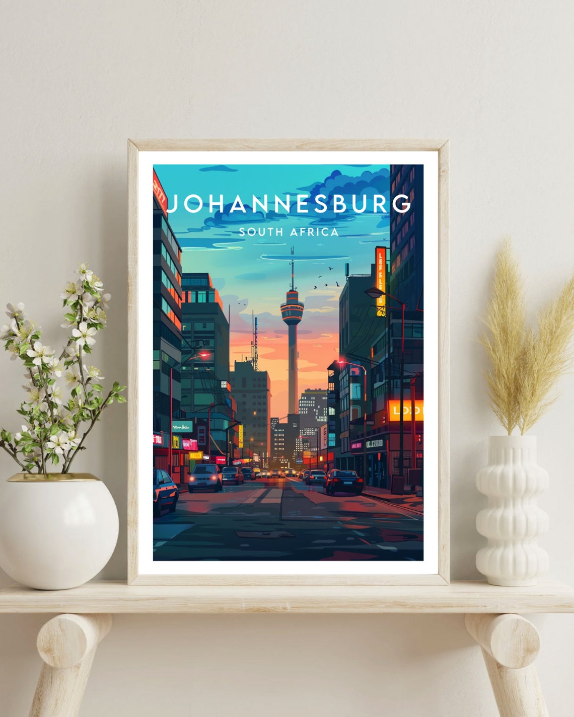Johannesburg Travel Print South Africa South Africa Poster Johannesburg Poster Travel Wall Art Johannesburg Print Johannesburg Africa - Image 4