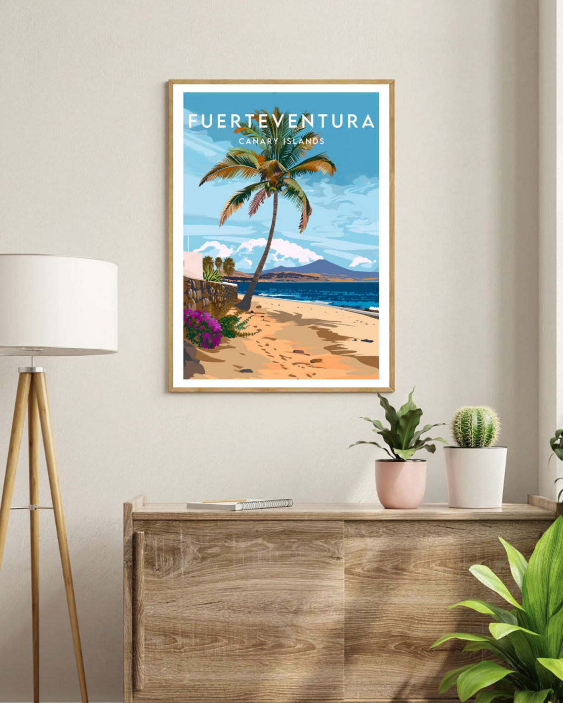 Fuerteventura Travel Print Canary Islands Fuerteventura Poster Spain Poster Travel Wall Art Spain Print Spain Europe Fuerteventura - Image 3