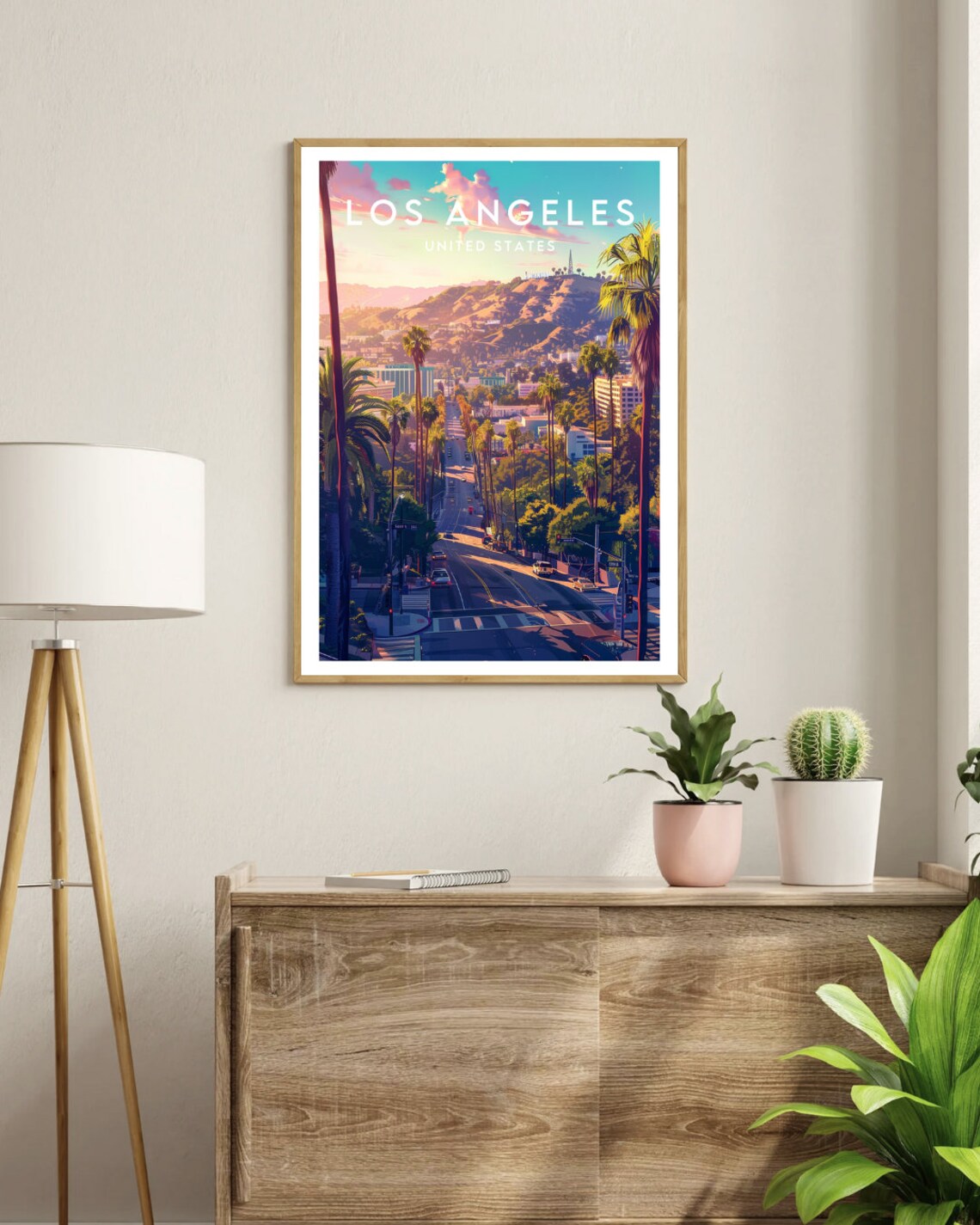 Los Angeles Travel Poster, United States Travel Art - Image 3