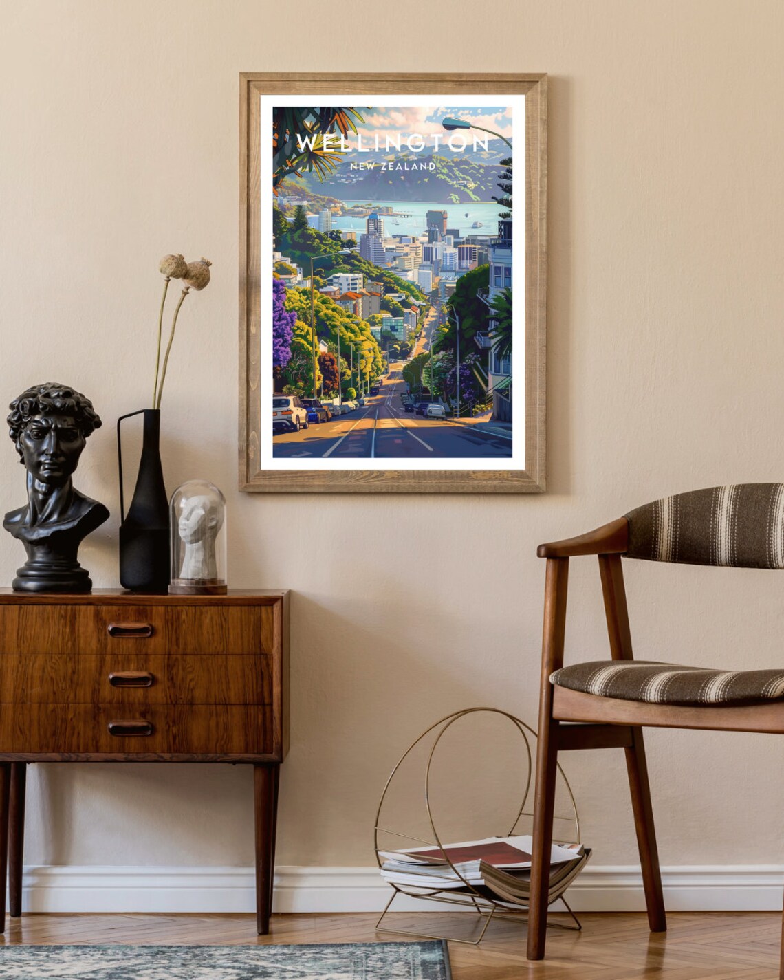 Wellington Travel Poster, New Zealand Travel Art - Image 2