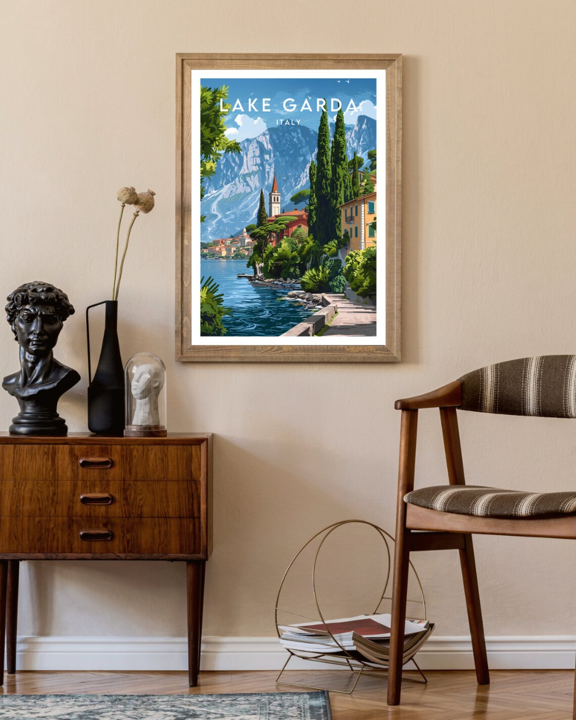 Lake Garda Travel Poster, Italy Europe Wall Art - Image 2